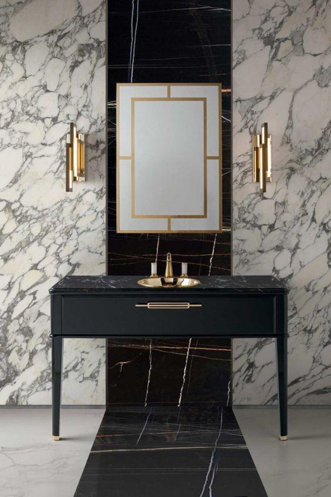 Phòng tắm nhỏ đẹp ấn tượng với 3 kiểu trang trí theo phong cách Art Deco - Ảnh 7.