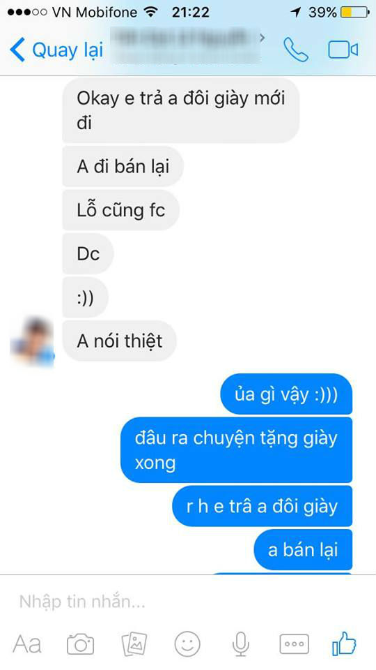 Chia tay, chàng trai đòi tiền, đòi luôn đôi giày đã tặng để “đi bán lại, lỗ cũng được!” - Ảnh 8.