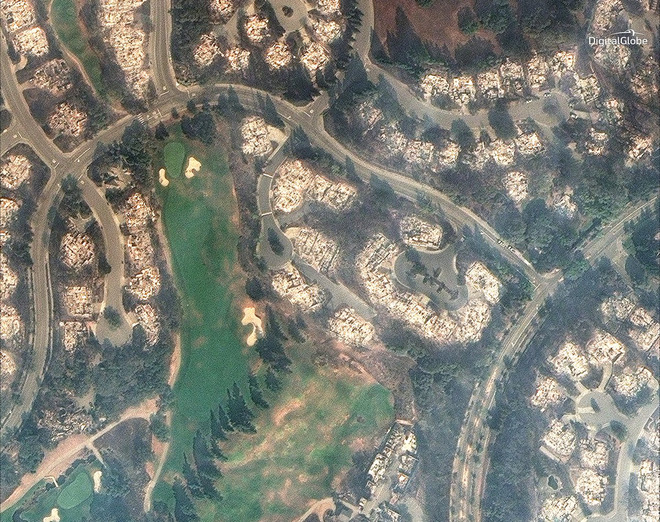Mỹ: Toàn cảnh vụ cháy rừng khủng khiếp tại California qua những bức ảnh vệ tinh - Ảnh 10.