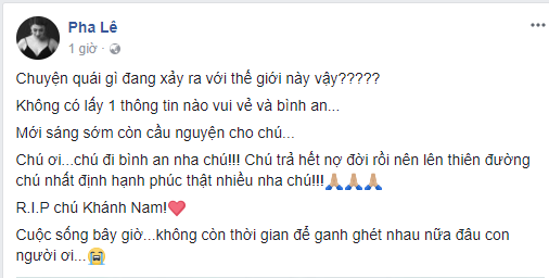 Sao Việt đau xót khi nghe tin nghệ sĩ hài Khánh Nam qua đời - Ảnh 2.