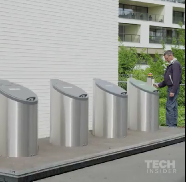 Chỉ người Thụy Sĩ mới chế tạo thùng rác ngầm, khiến đường phố sạch sẽ, không mùi như thế! - Ảnh 1.