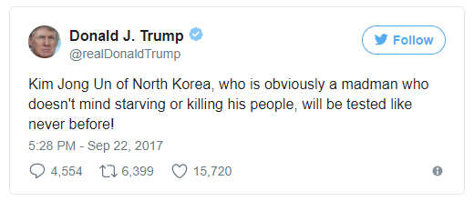 Bị coi như lão già mất trí, Tổng thống Trump phản pháo gọi ông Kim Jong Un là gã điên - Ảnh 1.
