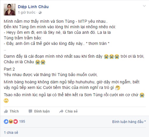 Học trò Phạm Hương kể giấc mơ được Sơn Tùng M-TP hôn và cưới làm vợ - Ảnh 1.