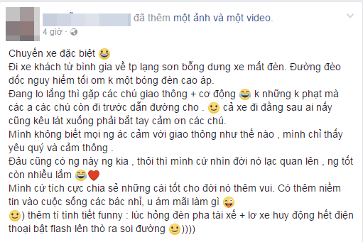 Đại úy CSGT kể chuyện dẫn đường cho xe khách hỏng đèn trong đêm tối - Ảnh 1.