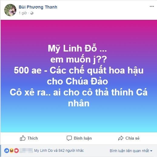 Phương Thanh nhắc vui Hoa hậu Đỗ Mỹ Linh vì tội thả thính thành công thủ môn Bùi Tiến Dũng - Ảnh 1.