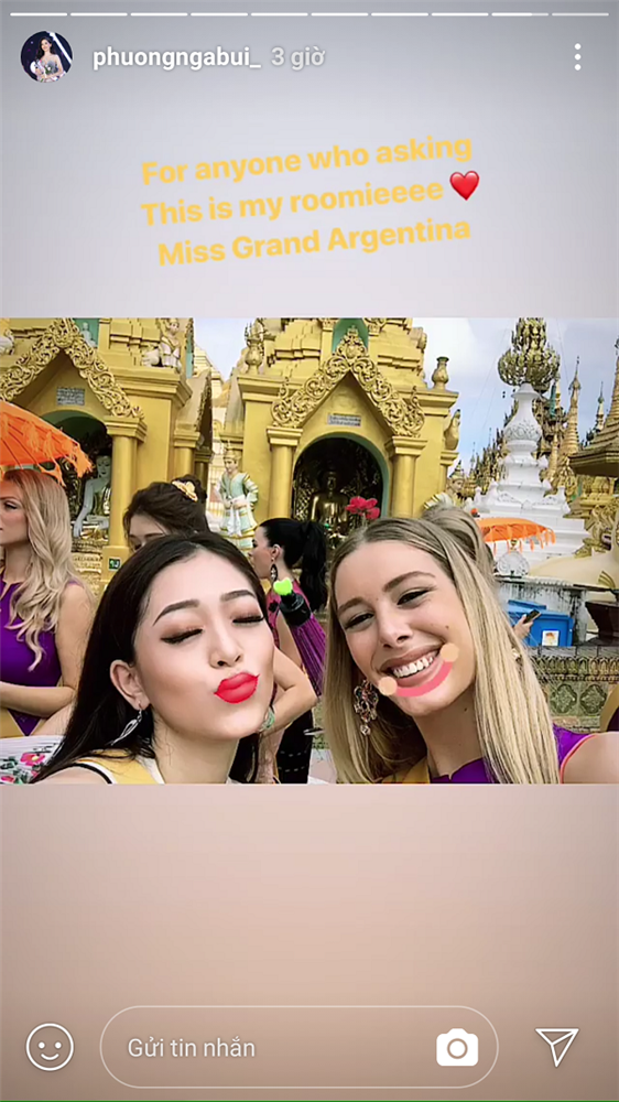 Phương Nga khéo léo dập tắt tin đồn mâu thuẫn với đại diện Argentina tại Miss Grand International 2018 - Ảnh 2.