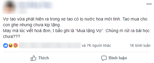 Mua nước hoa tặng bồ nhí bị vợ phát hiện, anh chồng vẫn bình an vô sự vì trò lừa cao tay này - Ảnh 1.