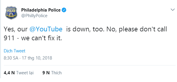 YouTube sập khiến cảnh sát Mỹ cũng phát sợ vì cư dân mạng đồng loạt gọi điện báo tin ầm ĩ - Ảnh 3.