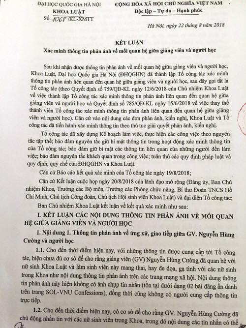 Chấm dứt hợp đồng đối với tiến sĩ - giảng viên luật bị tố quấy rối nữ sinh viên - Ảnh 2.