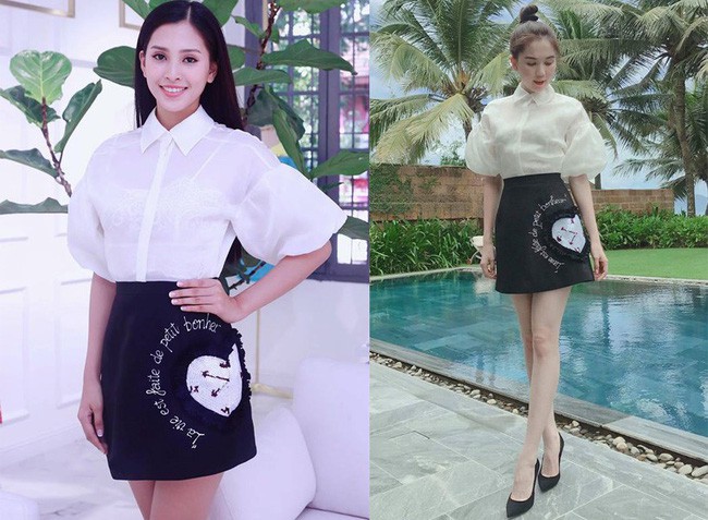 Mới đăng quang chưa đầy 1 tháng, Hoa hậu Trần Tiểu Vy đụng váy áo liên hoàn với cả loạt người đẹp Vbiz - Ảnh 3.