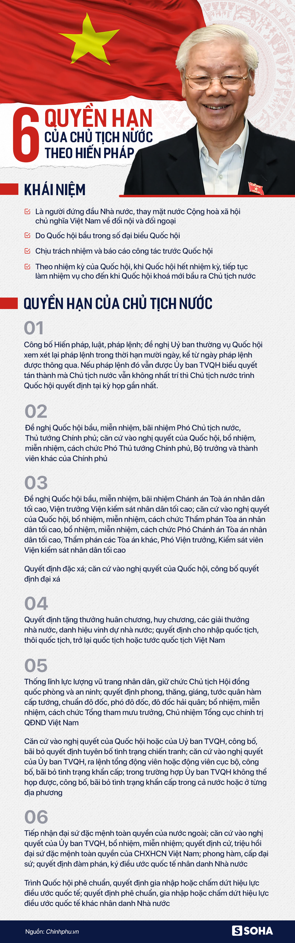 6 quyền hạn của Chủ tịch nước theo Hiến pháp - Ảnh 1.