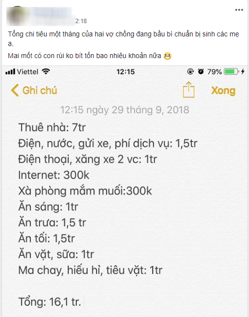 Vợ chồng son Hà Nội tiết lộ bảng chi tiêu 16 triệu/tháng nhưng ăn siêu tiết kiệm, dân tình hùa vào chất vấn khoản tiêu hoang này - Ảnh 1.