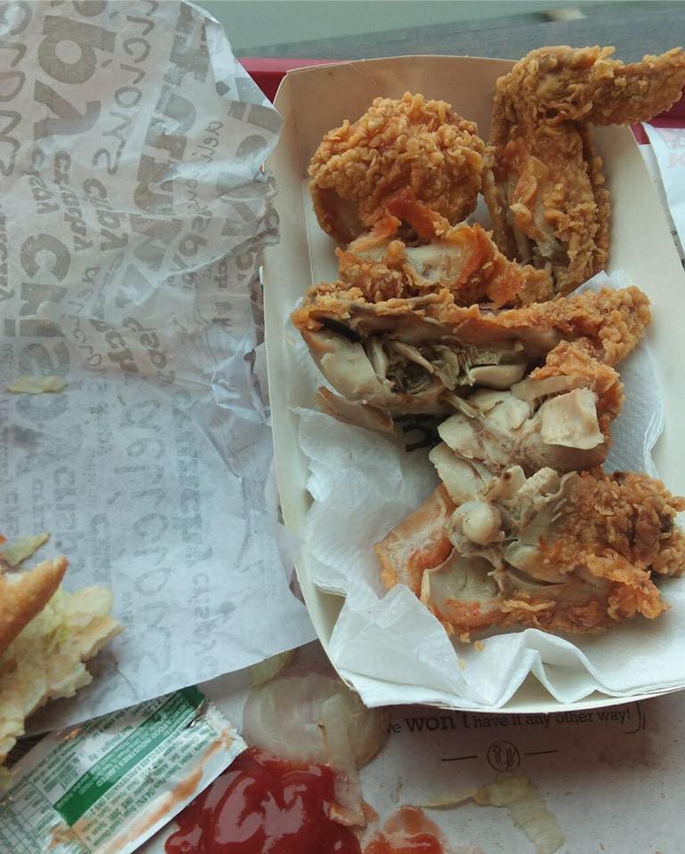 Thanh niên hoảng hồn khi miếng gà rán đang ăn đầy dòi, nhưng dân mạng lại phát hiện 1 sự thật khác - Ảnh 2. Thanh niên hoảng hồn khi miếng gà rán đang ăn đầy dòi, nhưng dân mạng lại phát hiện 1 sự thật khác - Ảnh 2.