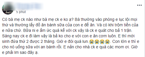 Nàng dâu tố mẹ chồng ăn vụng đồ của cháu còn có thói ăn cắp vặt, chị em đã chẳng bênh còn trách thêm vì lý do này - Ảnh 1.