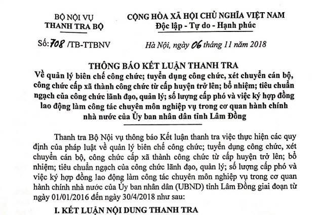 110 công chức ở Lâm Đồng chưa đủ tiêu chuẩn chức danh lãnh đạo - Ảnh 1.