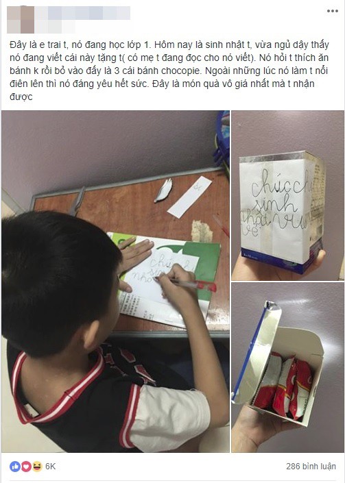 Mở hộp quà sinh nhật của em trai, chị gái xúc động: Đây là món quà vô giá nhất từng nhận - Ảnh 1.