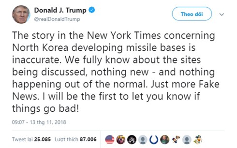 Tổng thống Trump bất ngờ bênh Triều Tiên trong vụ giấu cơ sở tên lửa - Ảnh 1.