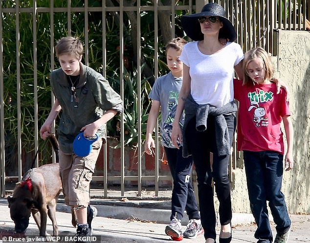 Angelina Jolie took her biological children out before meeting Brad Pitt in court, but her 3 adopted children were absent - Photo 4.