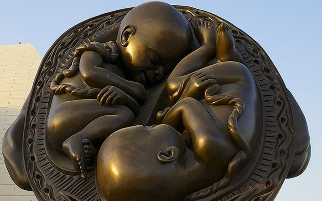 Qatar: 14 bức tượng khắc họa quá trình từ phôi thai đến trẻ sơ sinh trưng bày nơi công cộng gây tranh cãi - Ảnh 4.