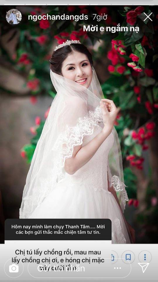 Được fan giục lấy chồng, Hoa hậu Ngọc Hân hồi đáp bất ngờ - Ảnh 1.