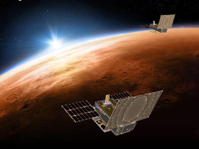 Sau 7 phút kinh hoàng, tàu thăm dò InSight của NASA đã hạ cánh thành công xuống bề mặt Sao Hỏa. Đây là hình ảnh đầu tiên nó gửi về - Ảnh 3.