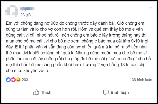 Chồng chơi bời mang nợ gần trăm triệu, nhưng chỉ với một hành động này lại được hội chị em khen ngợi không ngớt - Ảnh 1.