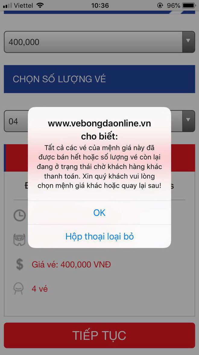 VFF lý giải bất ngờ: Hệ thống báo hết vé sớm là bởi “hiểu lầm câu chữ” - Ảnh 1.