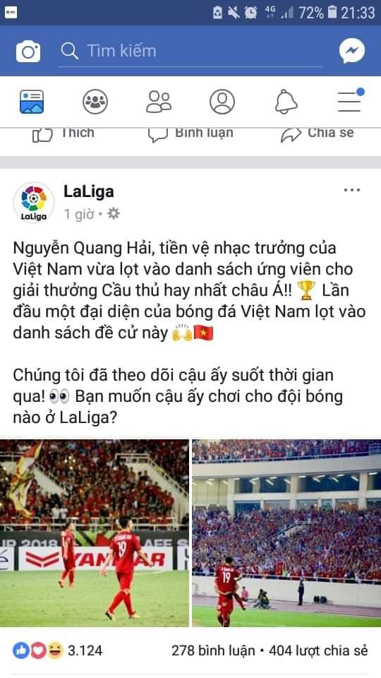 Giải đấu hay nhất nhì thế giới chúc mừng, đặt câu hỏi đầy phấn khích về Quang Hải - Ảnh 1.