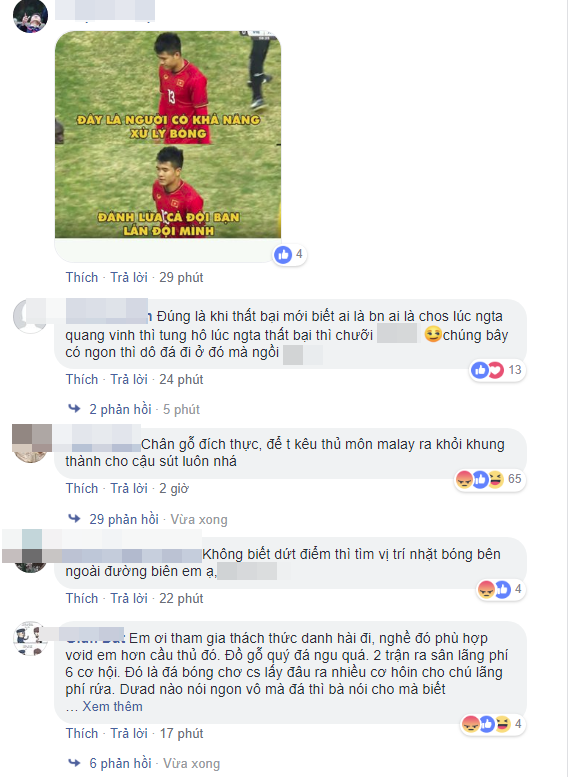 Facebook của Hà Đức Chinh bị đánh hội đồng sau khi bỏ lỡ cơ hội trong trận chung kết - Ảnh 2.