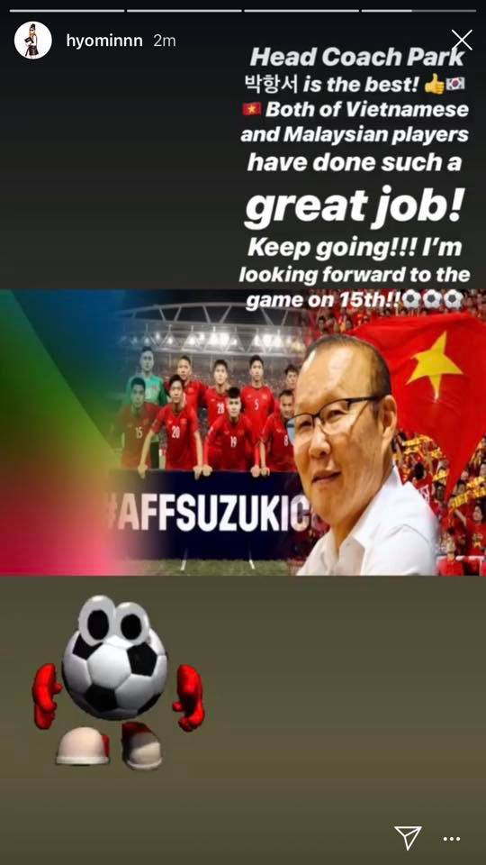 Ca sĩ nổi tiếng Hàn Quốc cổ vũ nhiệt tình cho ĐT Việt Nam, hứa hẹn trận lượt về sẽ xem tiếp - Ảnh 1. Ca sĩ nổi tiếng Hàn Quốc cổ vũ nhiệt tình cho ĐT Việt Nam, hứa hẹn trận lượt về sẽ xem tiếp - Ảnh 1.