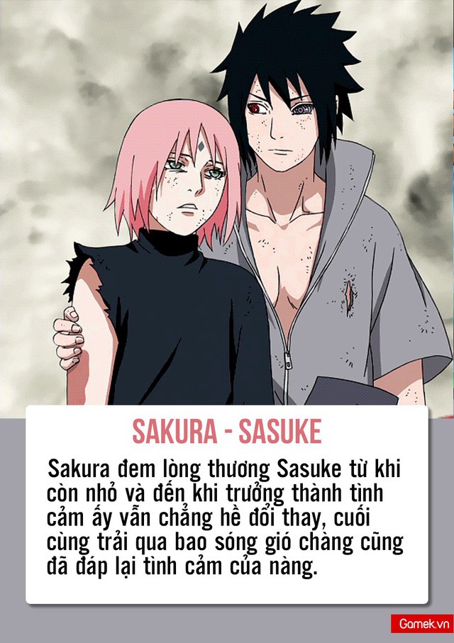 Cặp đôi hạnh phúc: Mối tình giữa Sasuke và Sakura là một trong những cặp đôi đáng yêu nhất trong thế giới anime. Họ đã trải qua rất nhiều thử thách và gian khổ để đến được với nhau, hãy xem họ sống hạnh phúc cùng nhau.