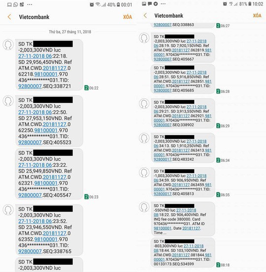 Vietcombank lên tiếng vụ thẻ ATM bị mất 32 triệu đồng - Ảnh 1.