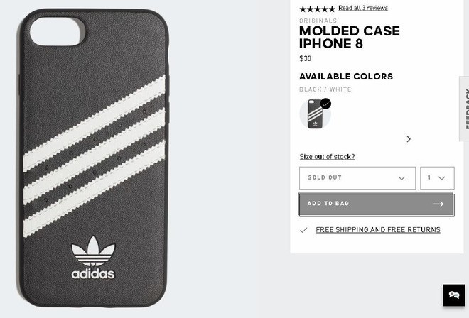 Adidas ra mắt bộ sưu tập vỏ ốp cho iPhone đủ màu đỏ, đen, tím, hồng và cả họa tiết da rắn - Ảnh 1.