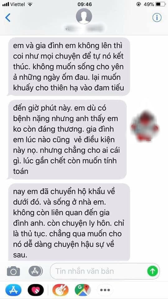 Tuyệt tình hơn phim truyền hình: Vợ ung thư máu, chồng chẳng chăm nom còn đi cặp bồ, nằng nặc đòi ly hôn - Ảnh 6.