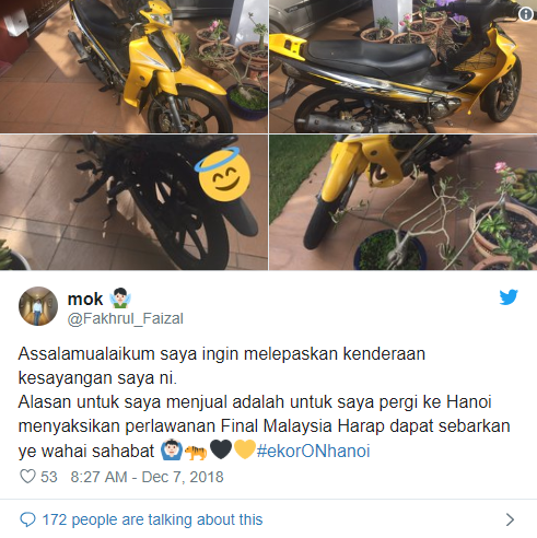 Fan Malaysia bán giày, bán khăn, bán cả... xe máy để sang Việt Nam xem CK AFF Cup - Ảnh 3.
