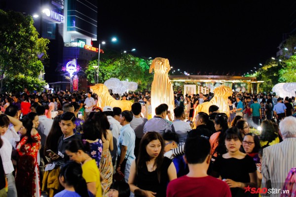 Hàng ngàn người chen chúc trên đường hoa Nguyễn Huệ đêm khai mạc - Ảnh 9.