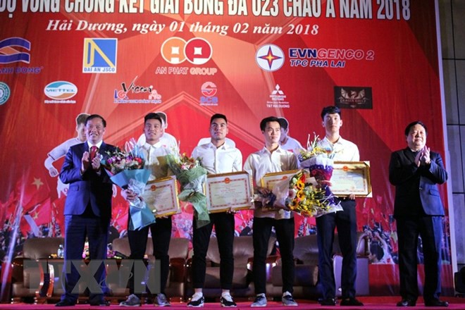 Hải Dương vinh danh bốn người h&ugrave;ng của đội tuyển U23 Việt Nam - Ảnh 1.