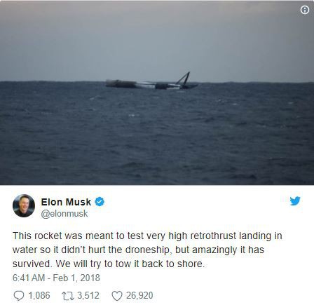 Tên lửa Falcon 9 của SpaceX bất ngờ sống sót nguyên vẹn sau khi lao thẳng xuống Đại Tây Dương - Ảnh 1.