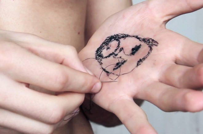 Xuyên chỉ lên chính da tay để tạo nên những bức hình nghệ thuật ám ảnh người xem - Ảnh 12.