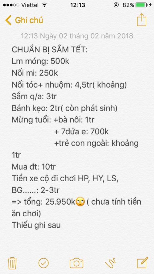 Chi 26 triệu chủ yếu để làm đẹp nhưng lại than Tết vất vả, cô gái bị dân mạng ném đá - Ảnh 1.