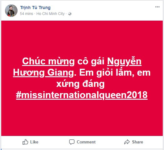 Sao Việt đồng loạt gửi lời chúc mừng Hương Giang đăng quang Hoa hậu Chuyển giới Quốc tế - Ảnh 5.