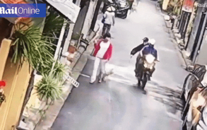 Vụ hai thanh niên cướp chó trắng trợn giữa ban ngày ở Hà Nội lên báo Tây - Ảnh 1.