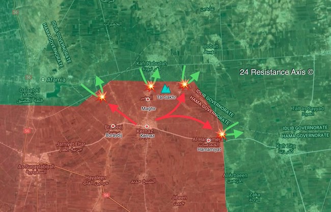 Quân đội Syria phản kích tái chiếm 2 thị trấn, diệt nhiều thủ lĩnh thánh chiến tại Hama - Ảnh 1.