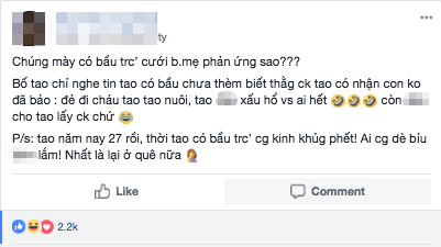 Con gái thông báo có bầu trước khi cưới, phản ứng của ông bố khiến nhiều người bất ngờ: Đẻ đi cháu tao tao nuôi, tao không xấu hổ với ai hết - Ảnh 1.