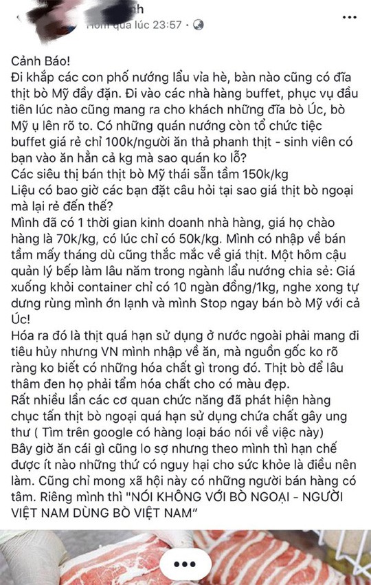 Có phải thịt bò Mỹ, Úc giá rẻ là do hết hạn sử dụng? - Ảnh 1.