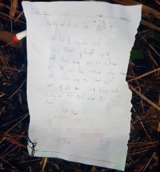 Phát hiện thi thể nữ cháy đen bên lá thư tuyệt mệnh - Ảnh 1.