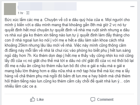  Tranh cãi việc chị chồng chê trách em dâu bầu 8 tháng lười dọn dẹp: Về đến nhà là rúc vào phòng, sáng ngủ đến 7 giờ  - Ảnh 1.