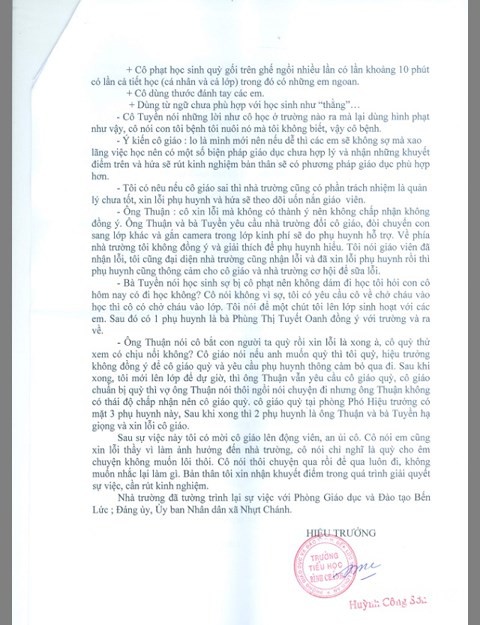 Vụ cô giáo bị phụ huynh ép quỳ: Hiệu trưởng nhận trách nhiệm! - Ảnh 1.