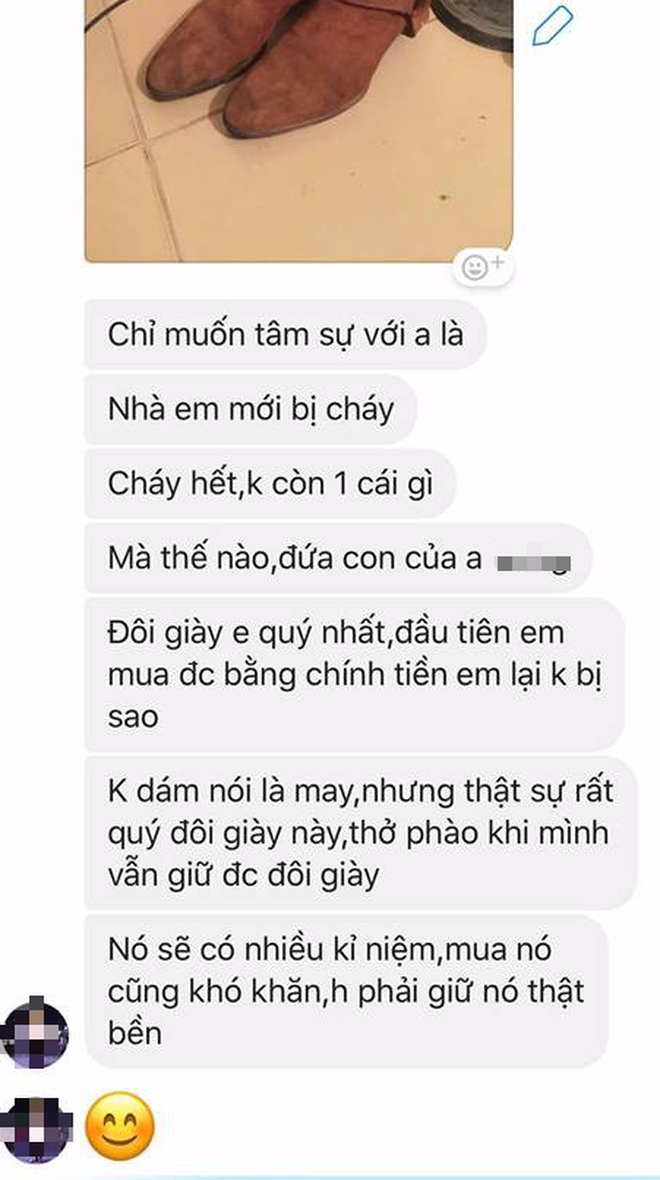 Dù phòng trọ bị cháy trụi do hỏa hoạn, nam sinh vẫn vui mừng vì đôi giày quý còn nguyên không sứt mẻ - Ảnh 4.