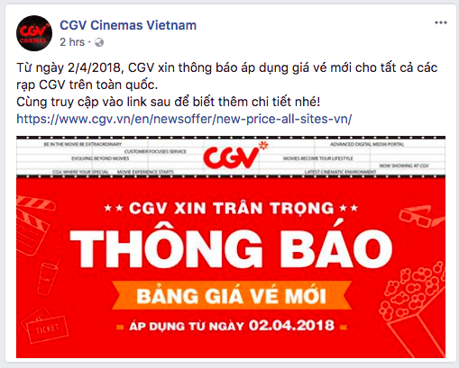  Dân tình sốc vì giá vé mới của CGV kể từ hôm nay: Tăng cao nhất tới 50.000 đồng/vé!  - Ảnh 3.